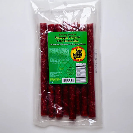 Pineapple Teriyaki Pork Snack Sticks 8oz Pkg