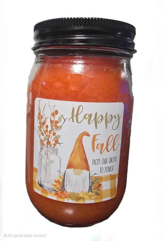 Pumpkin Pie - 12 oz. Pint Candle- Happy Fall
