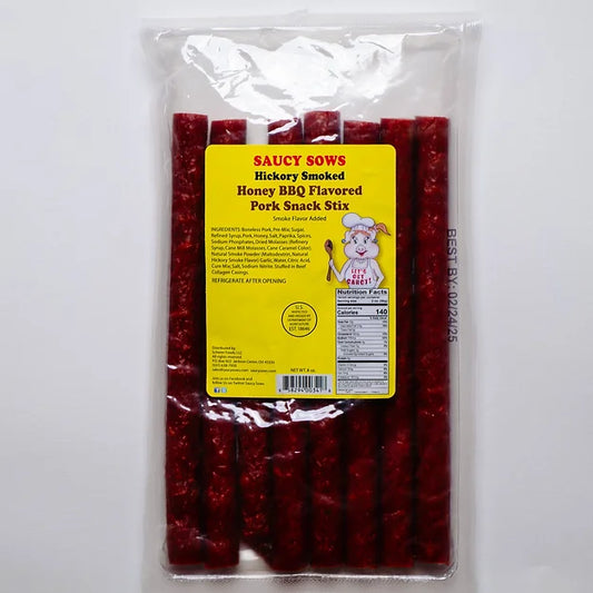 Honey BBQ Pork Snack Sticks 8oz Pkg