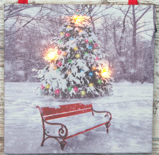 6" x 6" Hanging canvas with led lights