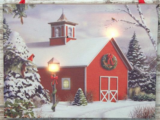 6" x 8" Hanging canvas with led lights