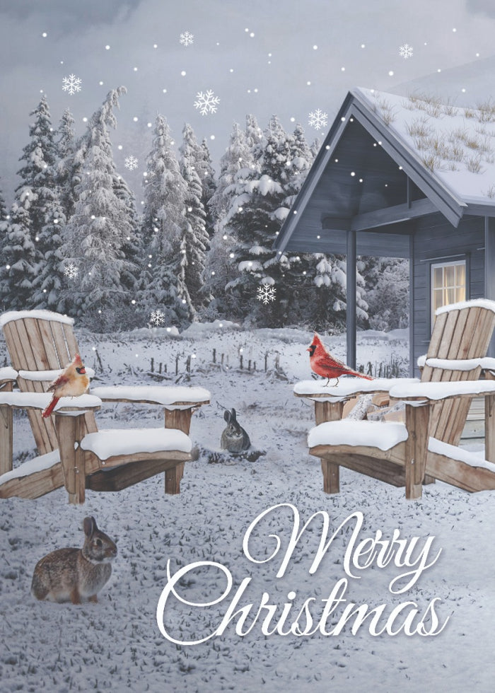 28" x 40" Christmas House Flag